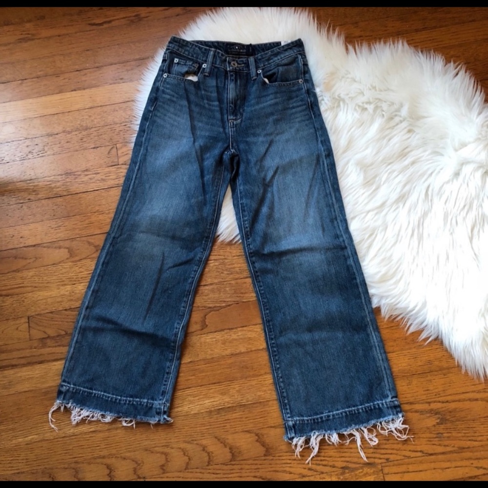 Lucky Brand cropped wide leg jeans